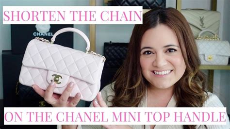 how to shorten chanel 22 mini|HOW TO SHORTEN THE CHAIN ON A CHANEL MINI TOP .